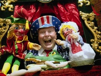 Martin Scott Price performing his Punch and Judy show